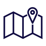 Icon depicting a folded map